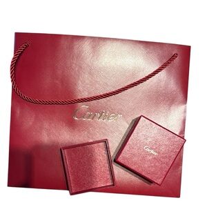 Cartier Red Gift Bag and small Box Set